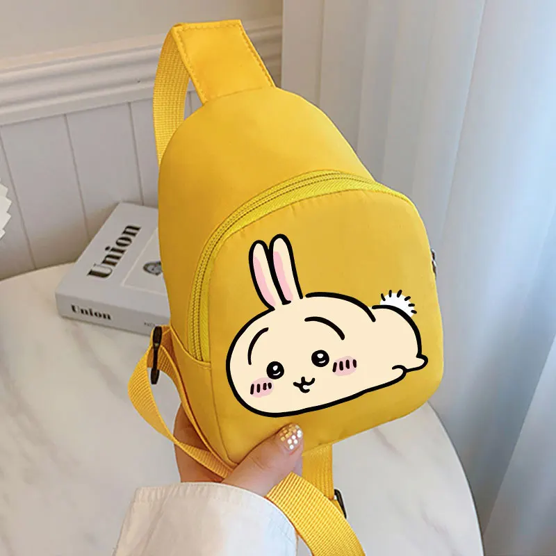 Crossbody Bag for Chiikawa‘s Cartoon Travel Backpack Usagi Hachiware Pink Yellow Purple Shoulder Bag Birthday Gift view 6
