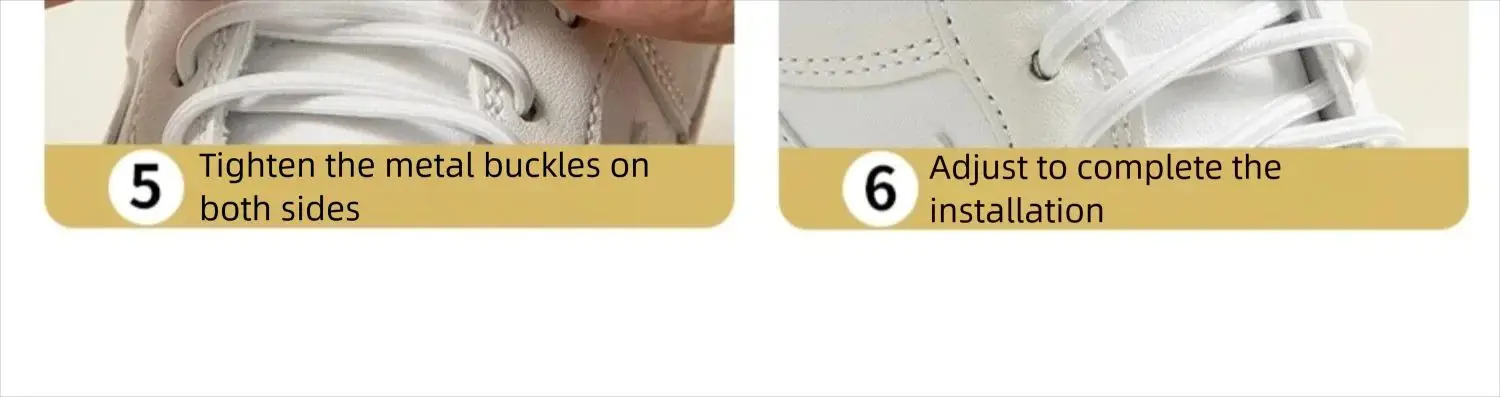 Neue bunte Metallverschluss-Sneakers, elastische Schnürsenkel ohne Binden, Sportschnürsenkel für Kapselverschluss-Stretch-Schnürsenkel, Gummischnürsenkel – Detail 8