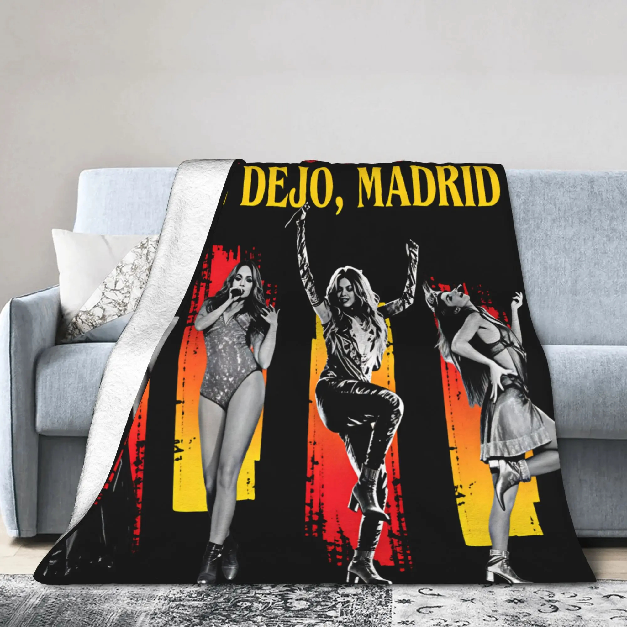 Flamenco Ay Te Dejo Madrid Shakira Vintage Concert Poster Blanket Quality Comfortable Bedding Throws Bedroom Trend Bedspread