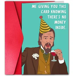 1 funny birthday card with pictures of funny characters and cartoon scenes. The perfect gift for family, friends and co-workers.