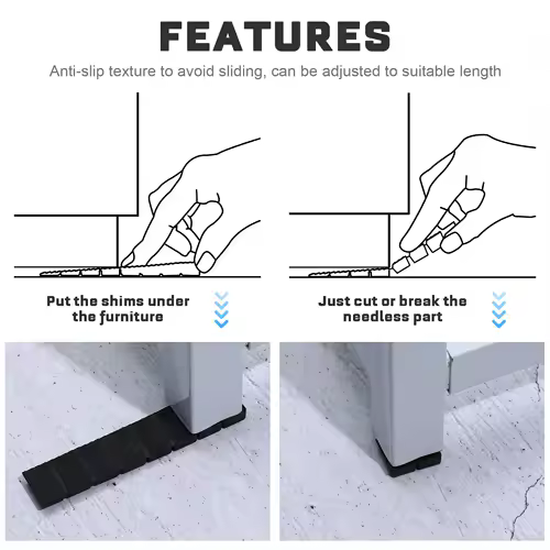 20 Pcs Furniture Plastic Shims for Leveling Weight Capacity Composite Wedges Shims Levelers Furniture Doors Accessories - Image 5
