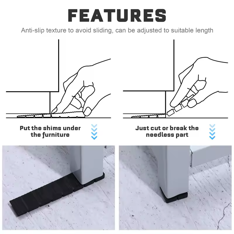 20 Pcs Furniture Plastic Shims for Leveling Weight Capacity Composite Wedges Shims Levelers Furniture Doors Accessories - Image 5