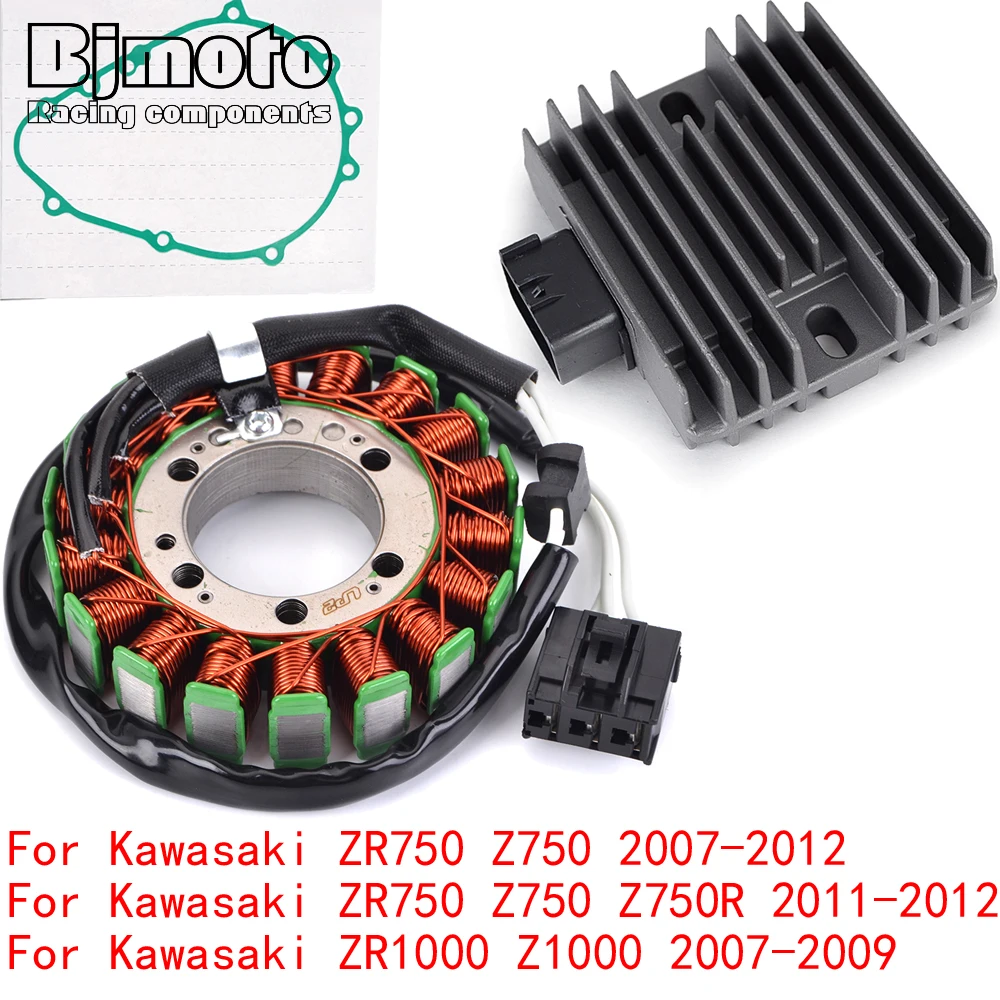 

ZR 750 2012 Engine Stator Coil+Voltage Regulator rectifier For Kawasaki ZR1000 Z1000 ZR750 Z750 Z750R 2007-2011 with Gasket