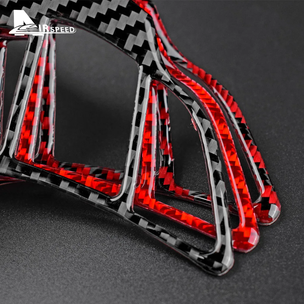 Real Soft Carbon Fiber for Mazda 6 2016-2017.5 Automatic Transmission Interior Trim Car Steering Wheel Button Sticker