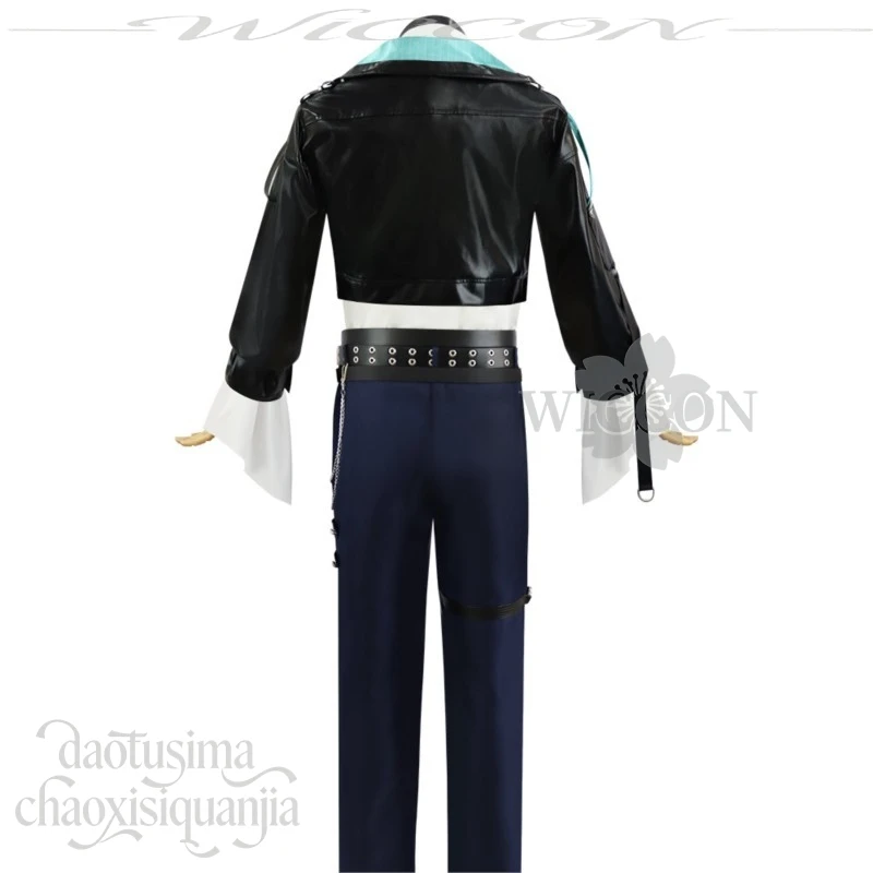 أزياء AZA التأثيرية أنيمي Vtuber VirtuaReal Youtuber بدلة مسرح فاسق مع شورت أسود معطف قميص سروال وحزام فاسق للقدس