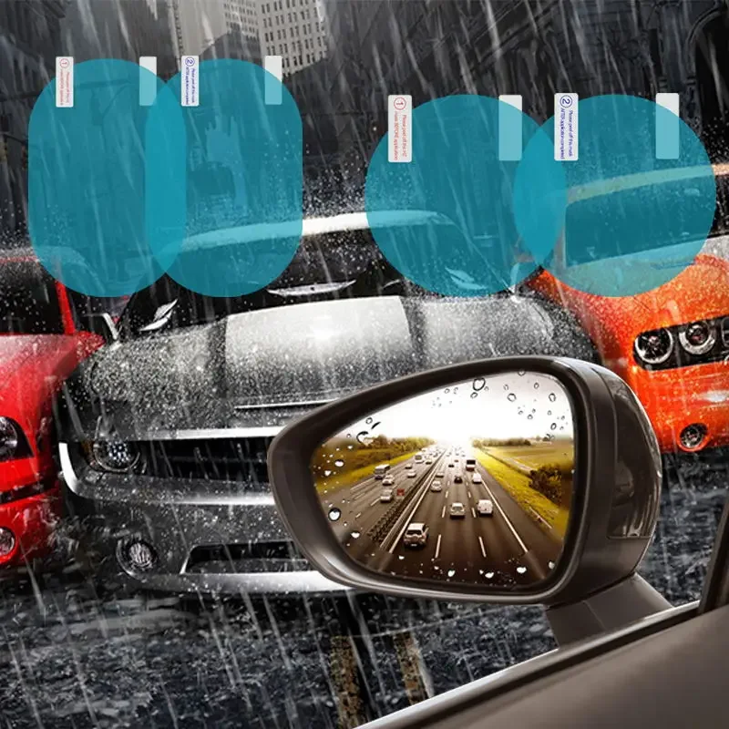

Pellypiggy 2Pcs/Lot Rainproof Car Rearview Mirror Sticker Anti-fog Protective Film Rain Shield glass waterproof film
