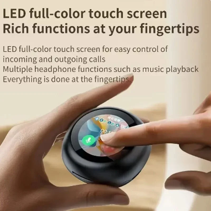 كول بلوتوث ياربود TWS سماعة ANC ENC شاشة تعمل باللمس الأذن براعم الفيديو التبديل الضوضاء تقليل SMS دفع سماعة لشاومي آيفون 17