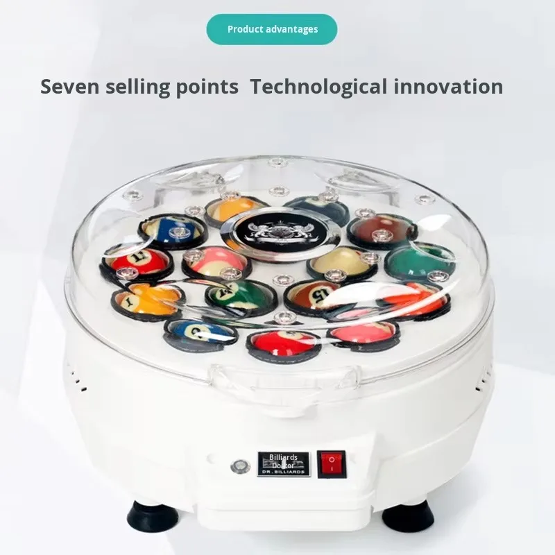 Automatic 2-in-1 Ball Washer ABS Material, Made in China, Chinese/British, Black 8-ball Snooker