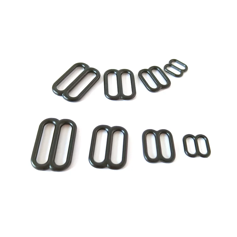 100Pcs/Lot 10mm 15mm 20mm 25mm Metal Slider Tri Glides Buckle For Bag Straps Loop Hardware Cat Dog Collar Shoes Clasp Accessory