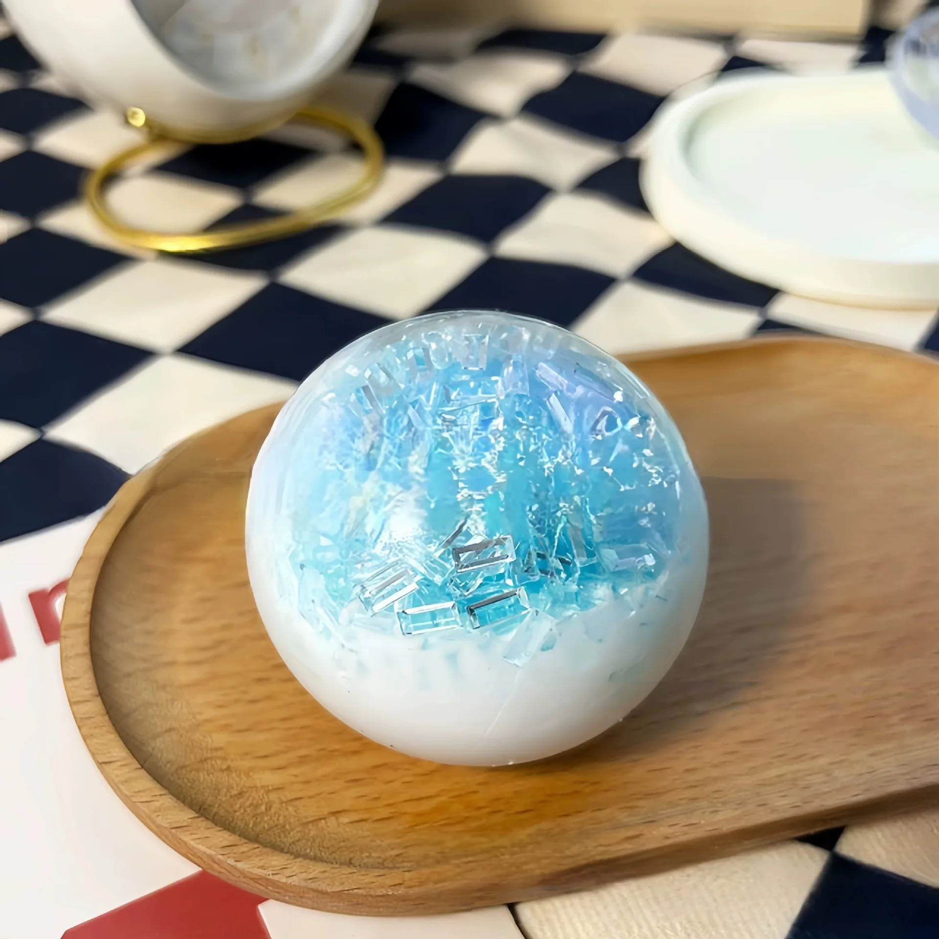 Crushed Crystal Ice Squeeze Ball Soft TPR Shapeable Fidget Sensory Toy Stress Relief Anti-Anxiety Toy for Kids Adults Gift view 6