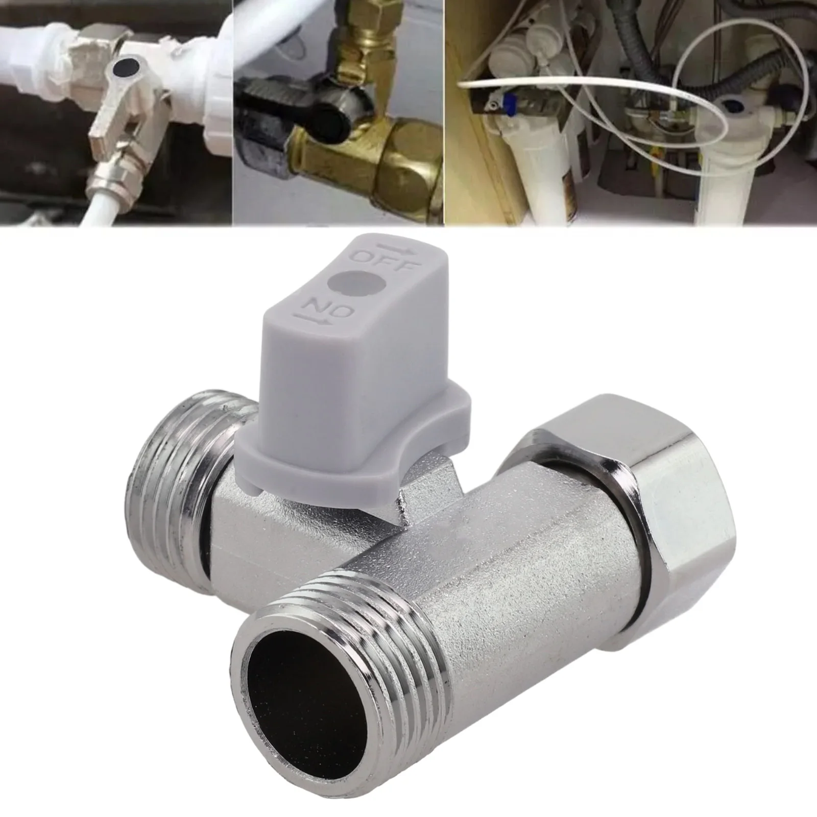 

Zinc Alloy Tee Stop Valve Angle T Adapter For Bidet Handheld Sprayer Toilet Tank Sink Splitter Diverter Valve Water Tap Connecto
