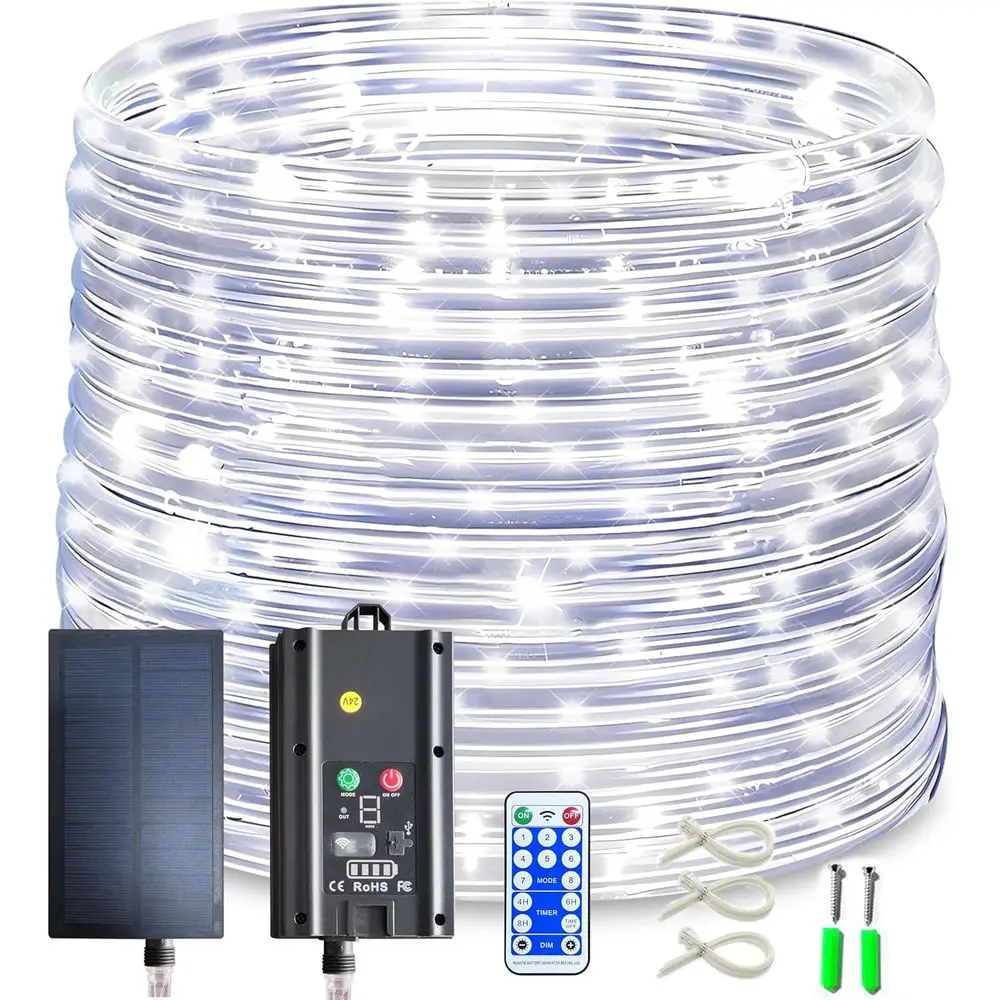 

Outdoor Waterproof 1500LED Bright White Rope Lights for Yard, Patio, Porch, Railing, and Christmas Tree Decor
