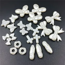 10-50pcs 7-22mm Butterfly Flower ABS Imitation Pearls Loose Beads DIY Jewelry Making Necklace Bracelet Pendant Wholesale