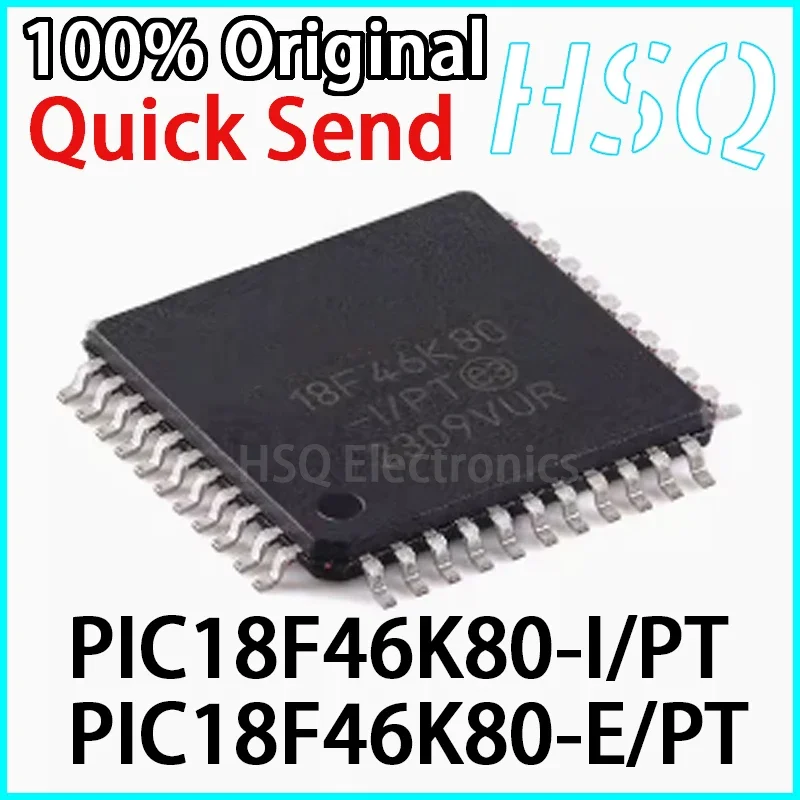 1PCS Original PIC18F46K80-I/PT PIC18F46K80-E/PT TQFP-44 44 Pin Enhanced Flash Microcontroller Chip