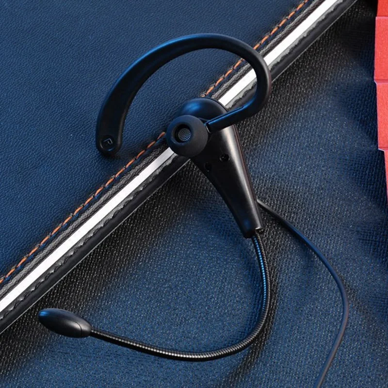 ชุดหูฟังโทรศัพท์แบบเกี่ยวหู โทรศัพท์มือถือ โน๊ตบุ๊ค ผู้เชี่ยวชาญด้านผู้ปฏิบัติงาน หูซ้ายและขวา เปลี่ยนได้