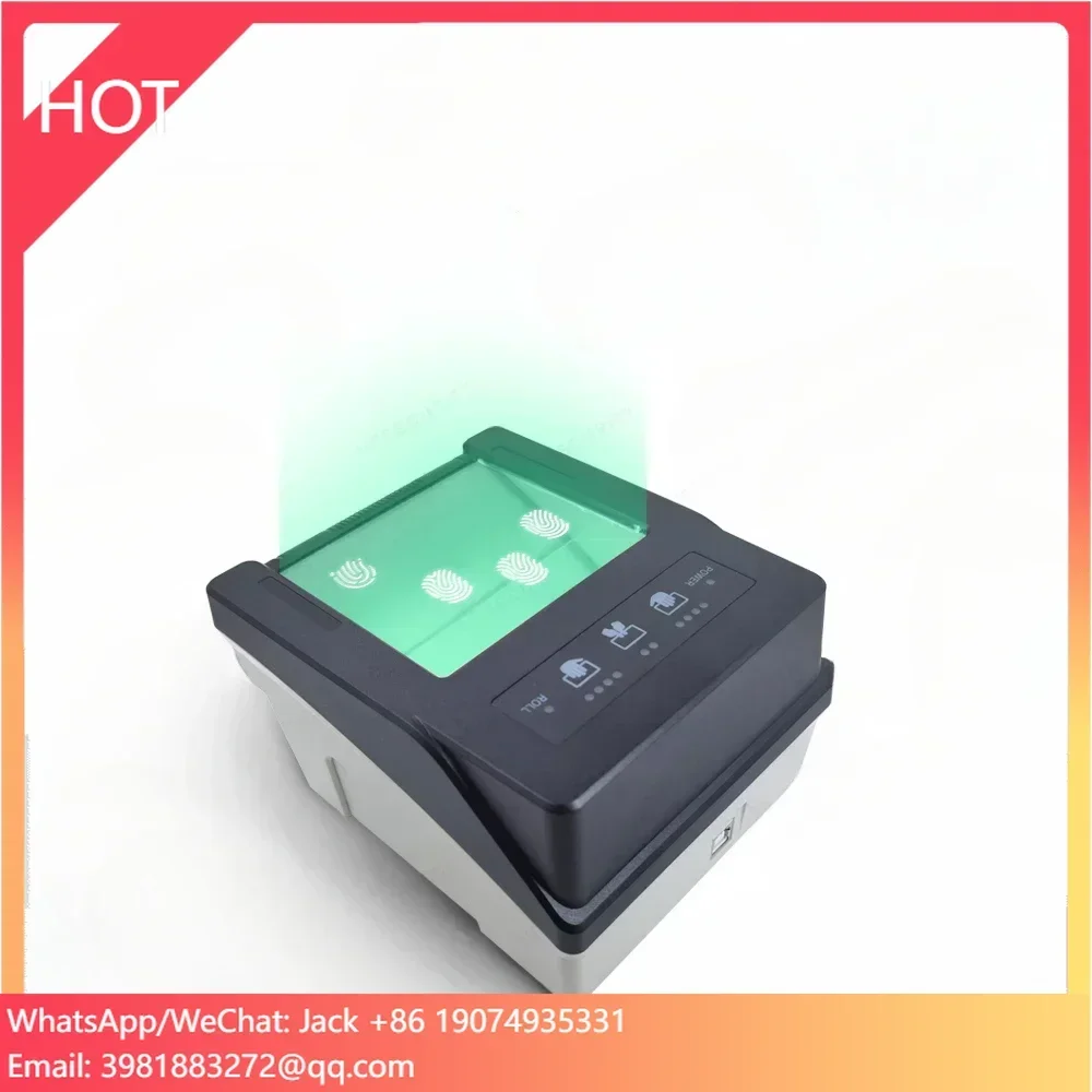 HFSECURITY High Quality 4 4 2 Fingerprint Scanner Smart 500DPI Bio7Plus Ten Fingerprint Scanner with Free SDK