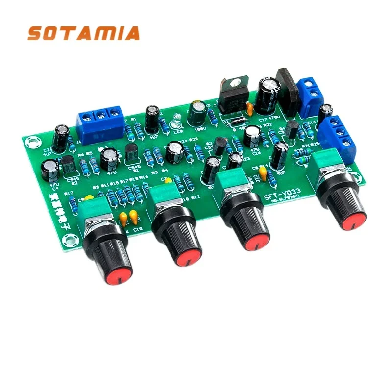 SOTAMIA HiFi Pure Class A Preamp Tone Board Preamplifier Transistor Tuning Board With Balance DIY Home Theater Amplifier Audio