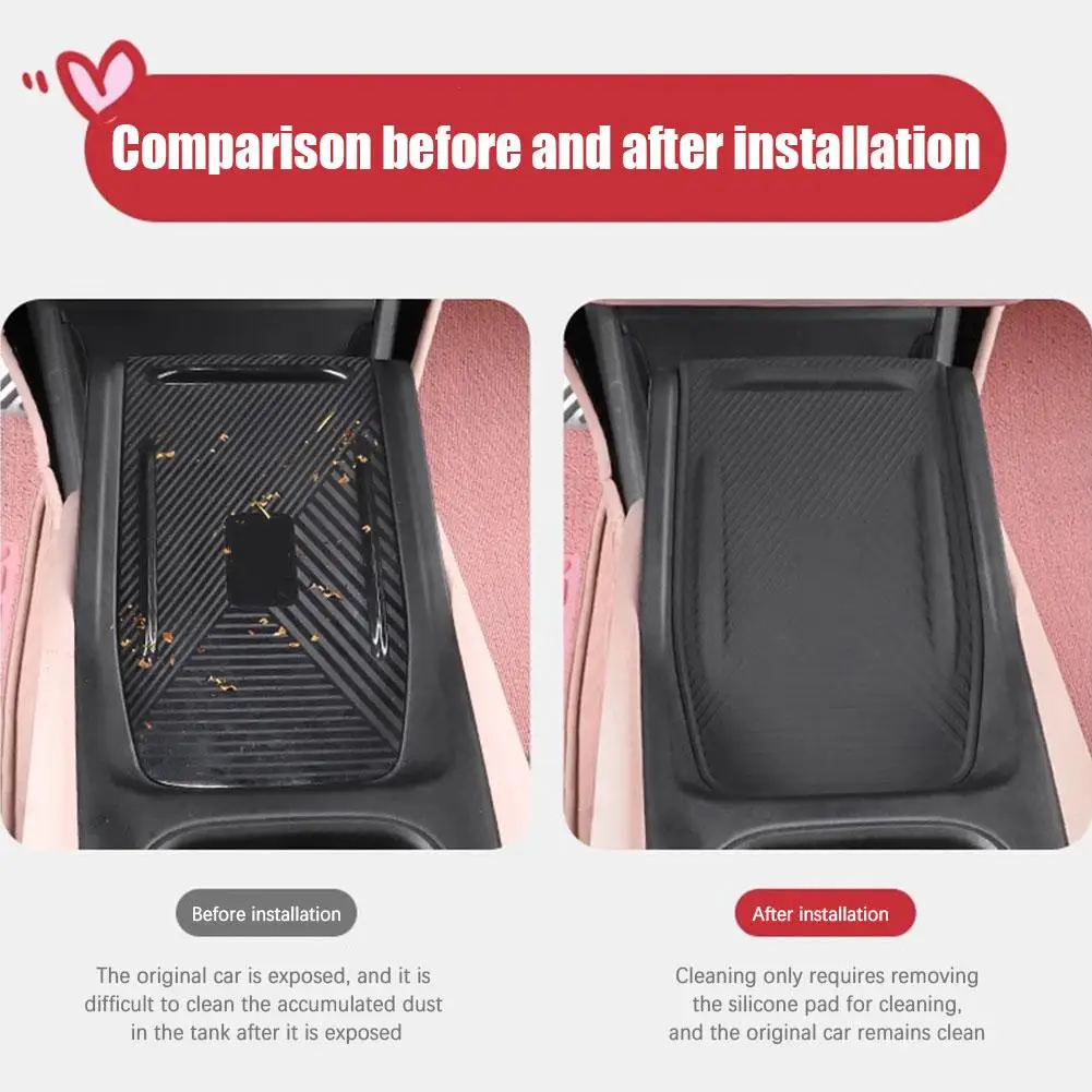 1PC Auto Center Console Wireless Charging Mat Washable Anti Skid Pad Anti Slip Mat Silicone for Byd Seagull Accessories Dur M5T2