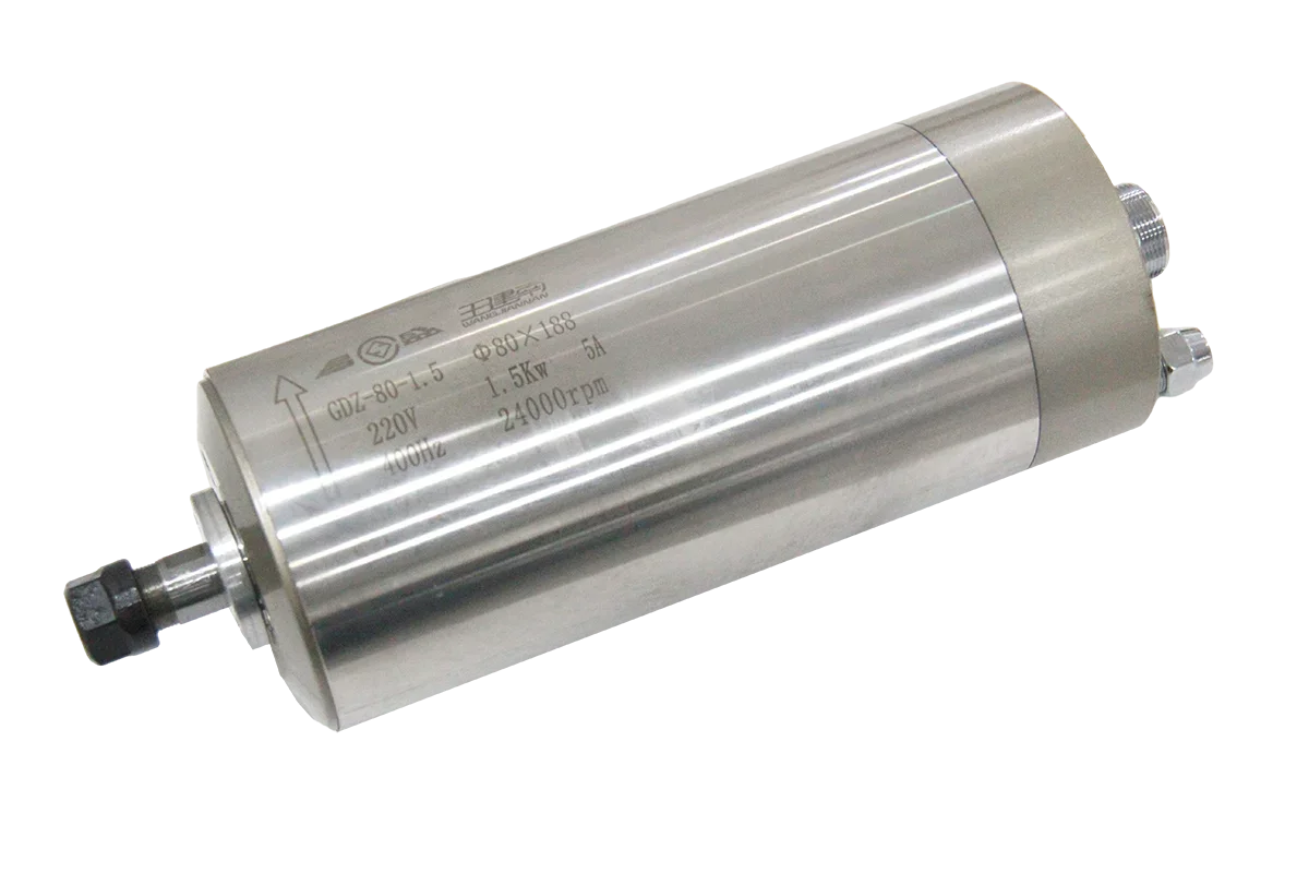 GDZ80-1.5 1500W Water Cooled CNC Spindle ER11 Woodworking Machine Tool Spindle for Wood Router Processing