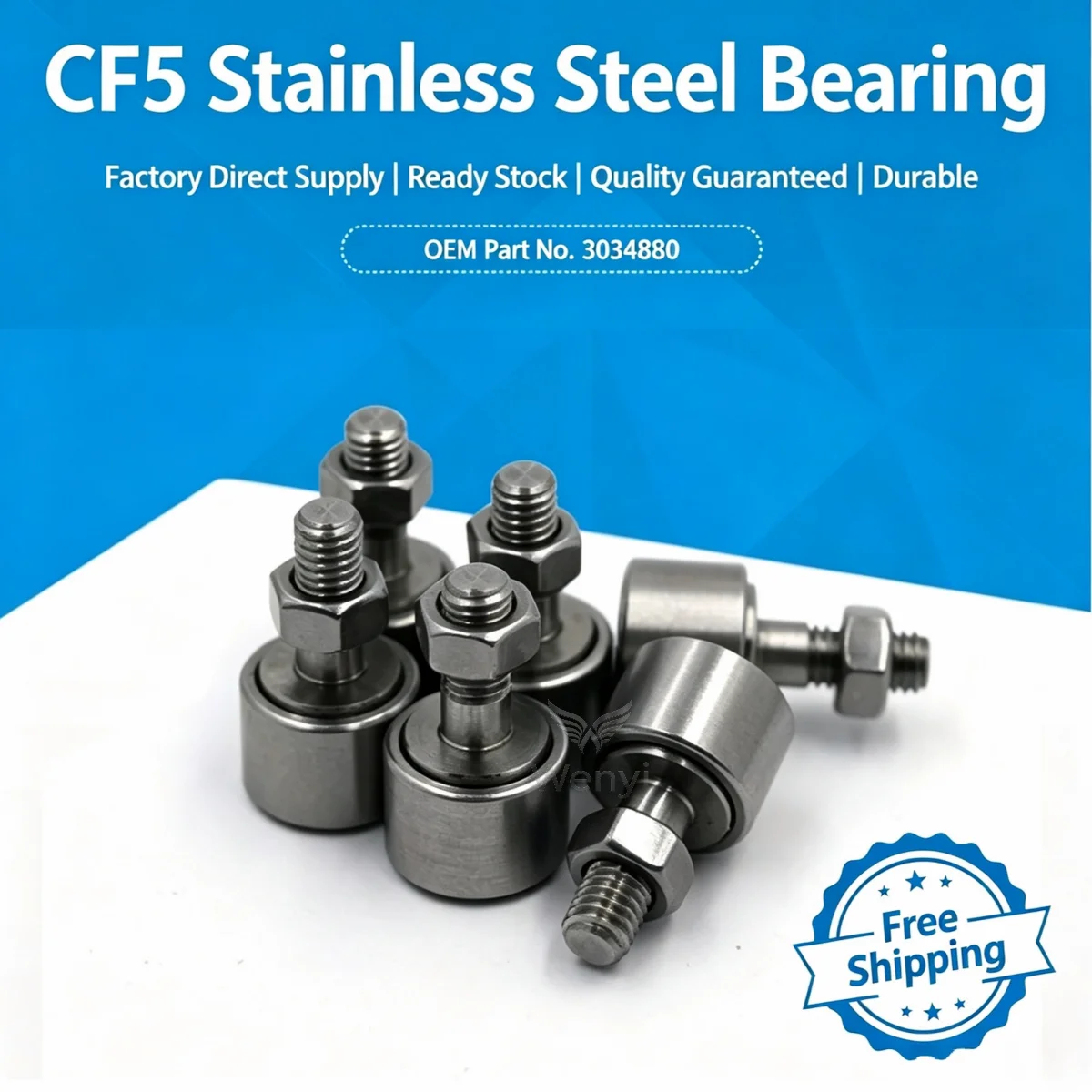 CF5 Stainless Steel Cam Follower Bearing 13*10*5 OEM 3034880 For Sodick WEDM Wire Cut Machine Spare Parts
