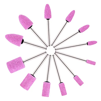 12 個砥石ビットドリルロータリーツールサンディング研磨ジュエリーアクセサリー 1-12 ミリメートル詰め合わせ