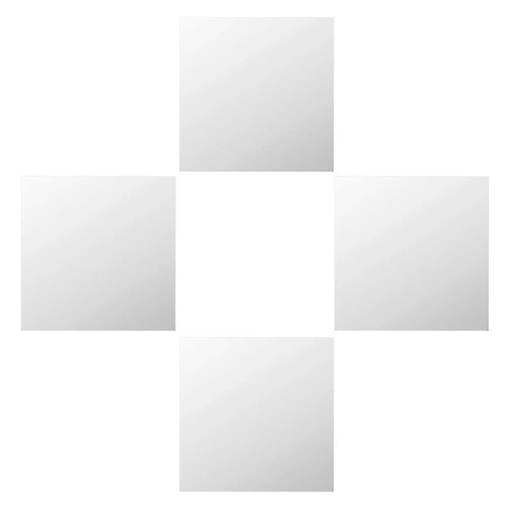 

4pc Mirror Wall Stickers Acrylic Full Body Home Gym Bedroom Decor Self Adhesive Door Mirrors Shatterproof Waterproof