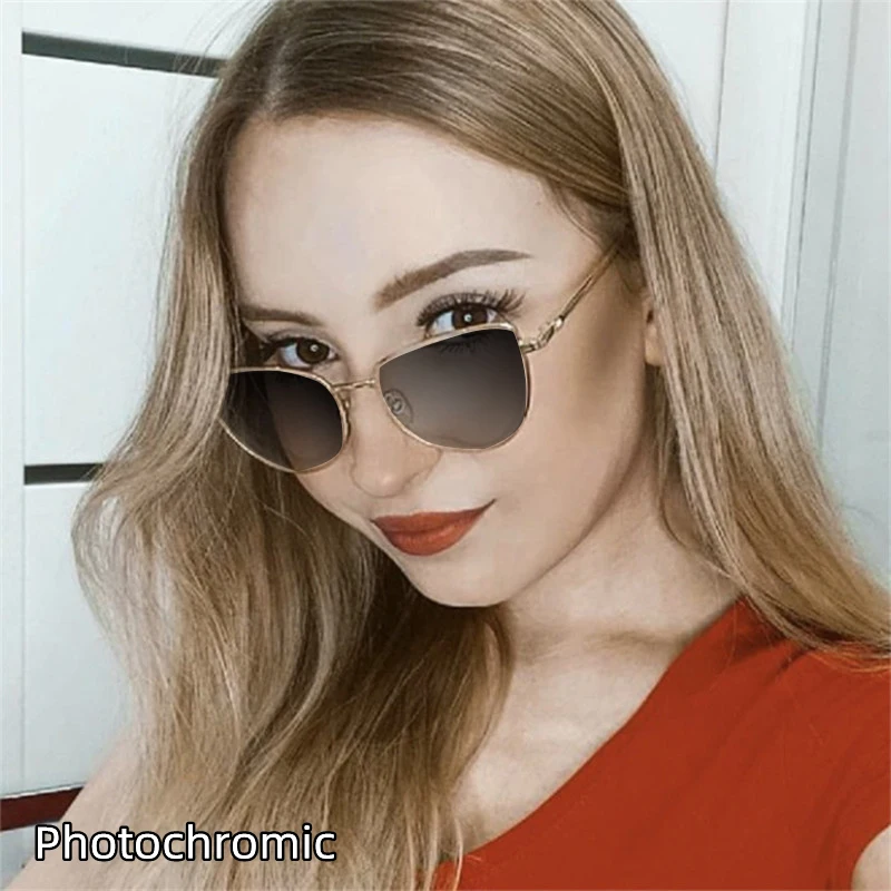 New Women Glasses Cat Eye Anti Blue Light Radiation Protection Eyeglasses Female Small Frame Eyewear Metal Girls Reading Glasses