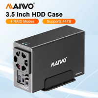 MAIWO Dual Bay 3.5 Inch HDD/SSD Case External Hard Drive Enclosure Case HD Array SATA TO USB Hard Disk Array With RAID Function