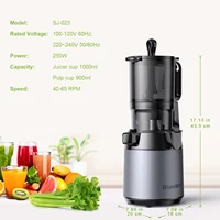 BioloMix Presse-agrumes à pression froide, avec goulotte d'alimentation de 130 mm, adapté aux fruits et légumes entiers, rendement élevé du jus, presse-agrumes à mastication lente sans BPA 3