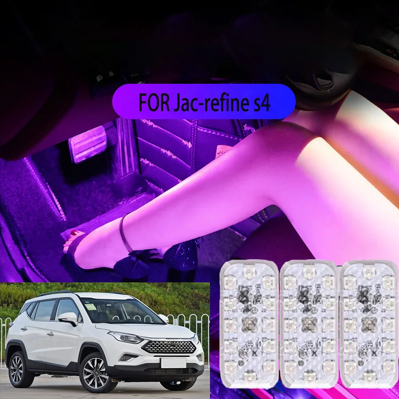 FOR Jac refine s4 LED Car Interior Ambient Foot Light Atmosphere Decorative Lamps Party decoration lights Neon strips