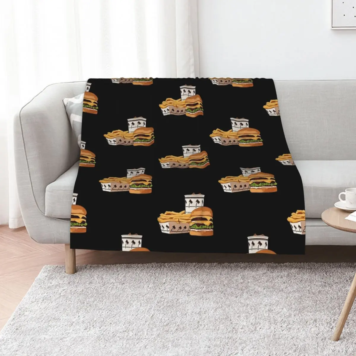 cartoon in-n-out burger Throw Blanket For Baby Plaid on the sofa Bed Decoratives Kid'S Sofa Quilt Blankets