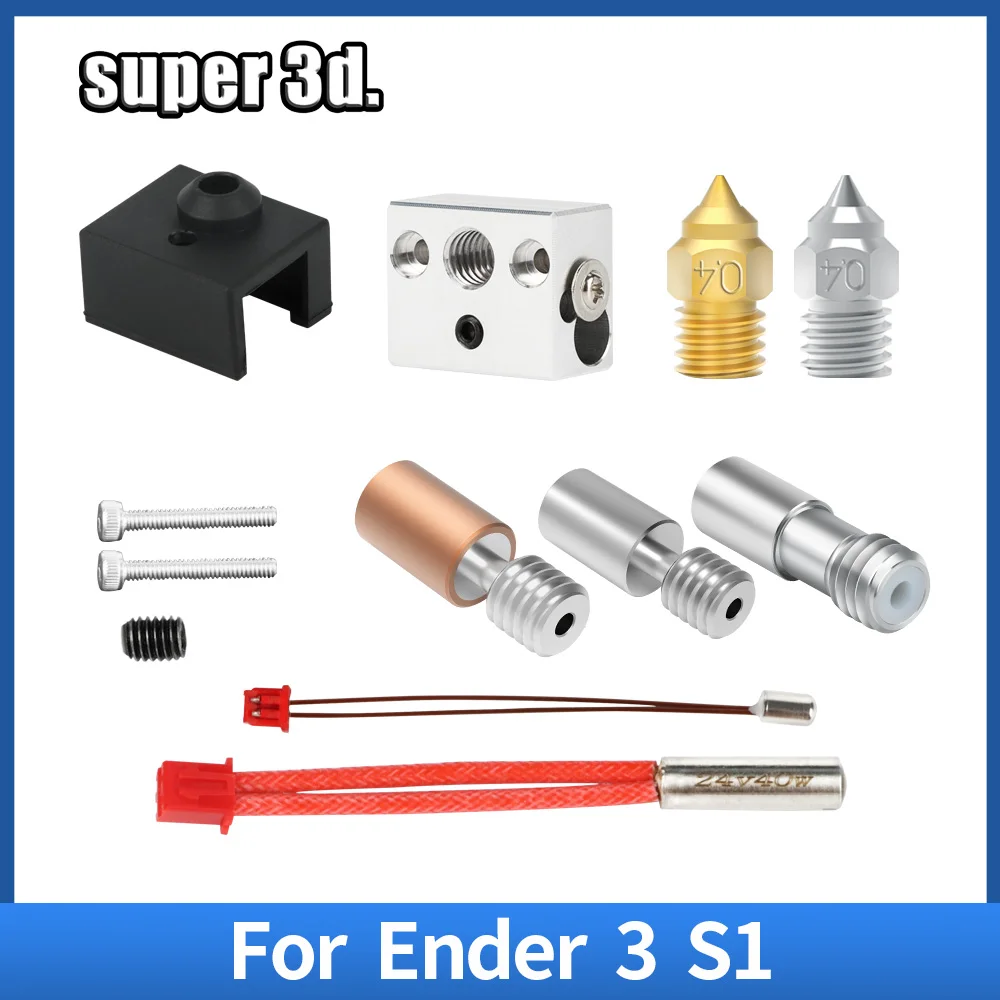 Do drukarki 3D Ender-3 S1 Pro CR10 Akcesoria Termistor NTC100 Rura grzewcza 40W Bimetal Heatbreak 300 ℃   Części do Ender 3 S1