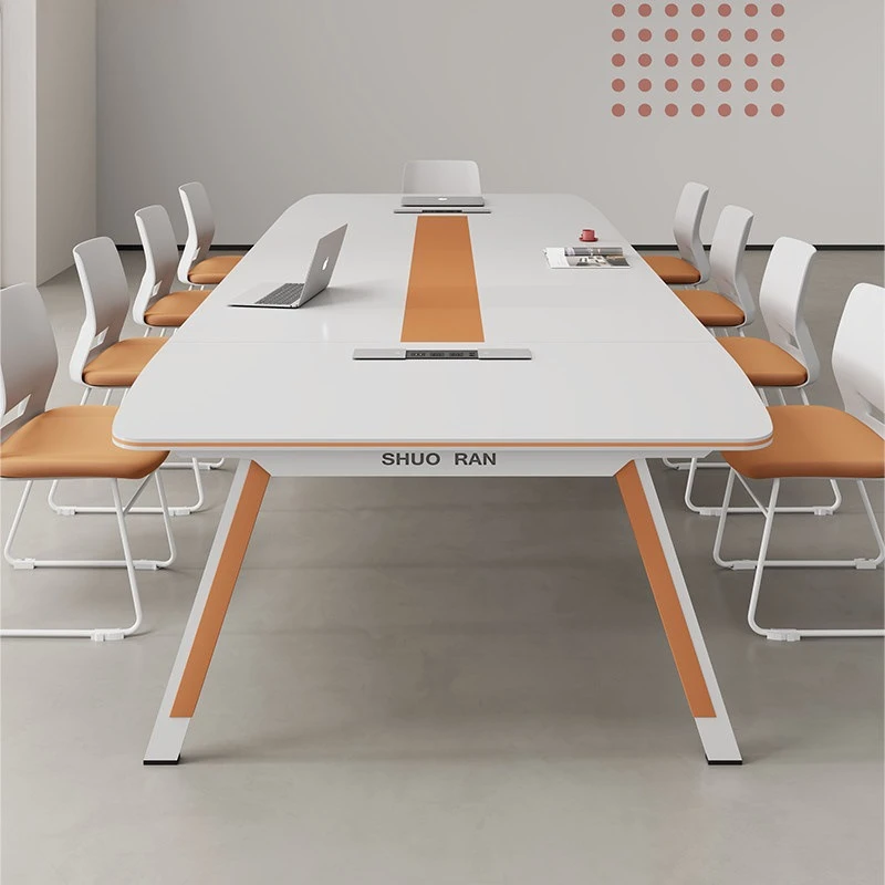 Office negotiation long table workbench modern simple conference table and chair combination