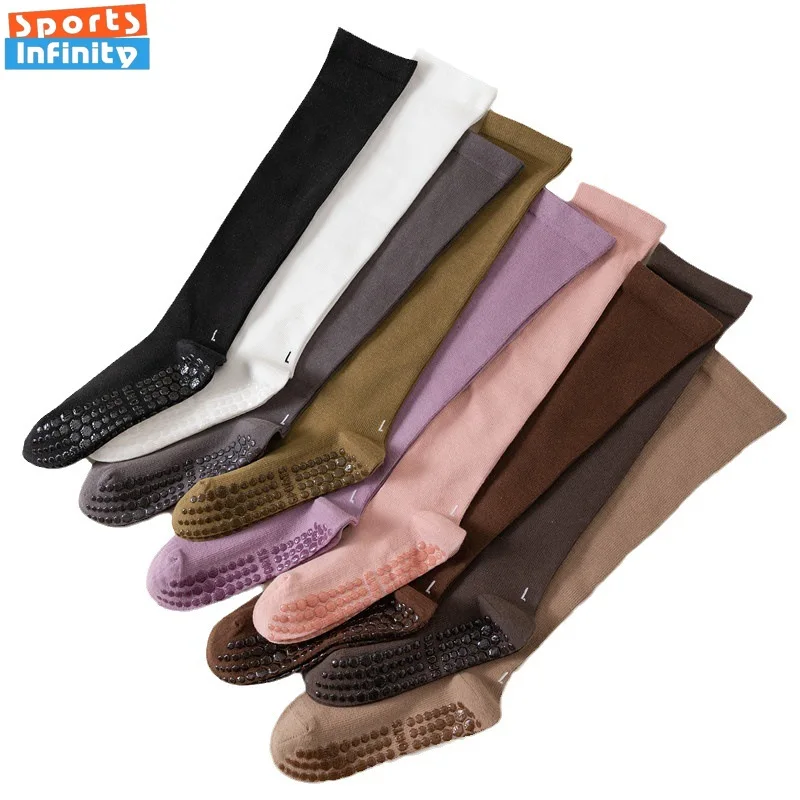 Women Compression Socks Stockings Professional Pilates Socks Cotton Silicone Anti-slip Yoga Socks Floor Gym Fitness Sports Sock