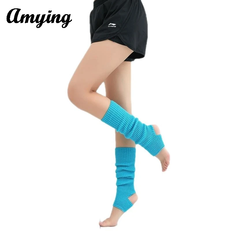 Couvre-jambes en laine pour femmes, chaussettes de sport, yoga, danse latine et ballet, protection sportive, jambes et pieds chauds