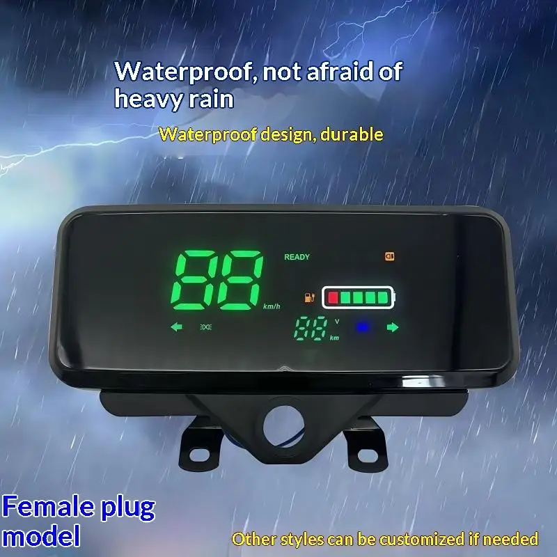 Electric Tricycle Motorcycle LCD Voltage Meter High Clarity Blade Sharp Digital Display for E-Bike Riding Monitoring
