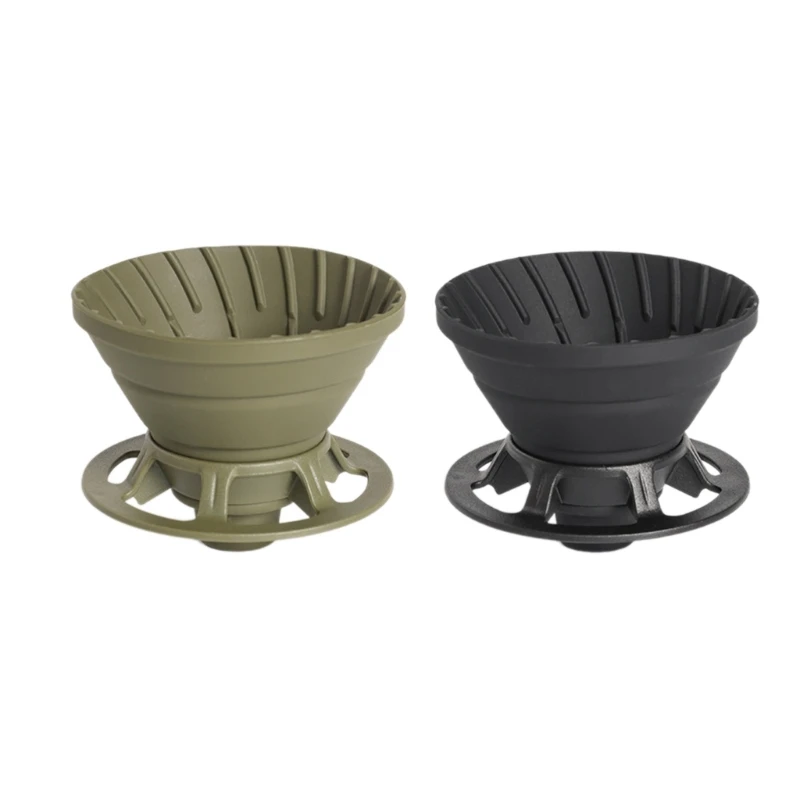 

Y166 Silicone Campings Coffee Drippers Foldable Coffee Filter for Cake Cup Filter Paper