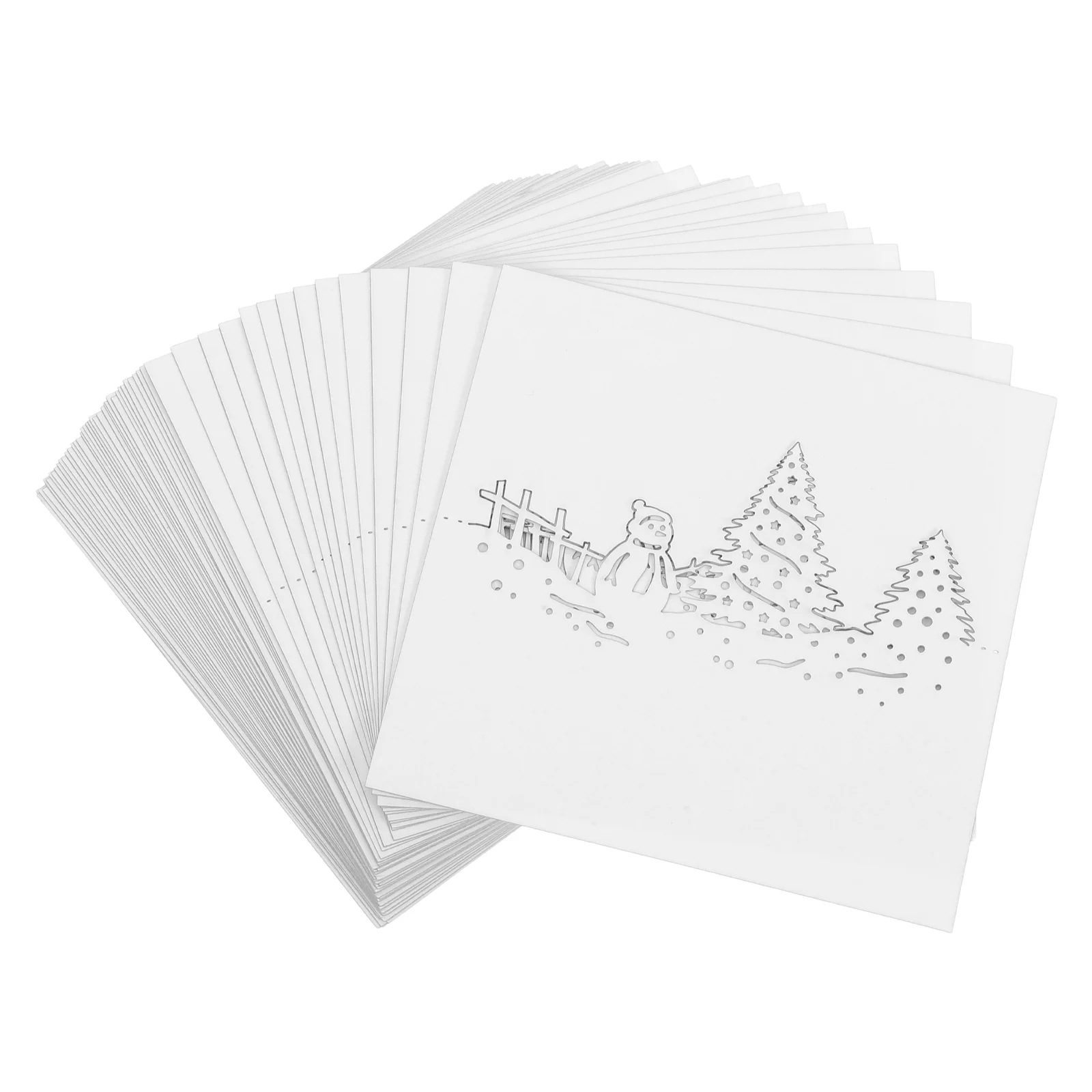 

50 Pcs Decor Christmas Snowman Table Card Name Cards Wedding Festive Place White Party Decoration Dinner Banquet