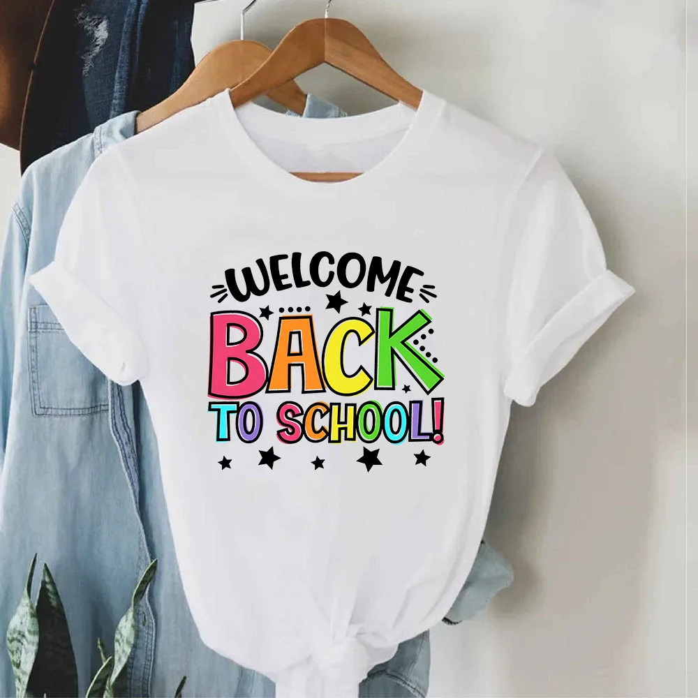 Welcome Back To School Shirts for Teacher Women Teachers Students First Day of School Tees Teachers Life T-Shirt Clothes Y2K Top