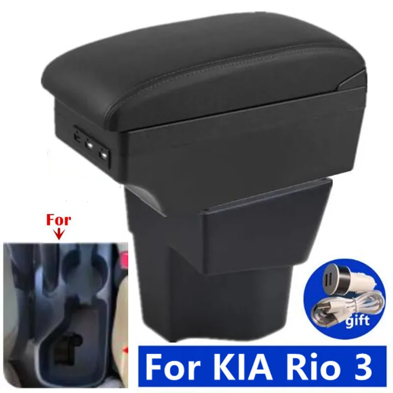 Caixa de armazenamento de apoio de braço do carro para kia rio 3 caixa de apoio de braço kia k2 x-line rio 3 2011 2012 2013 2014 2015 2016 acessórios interiores do carro