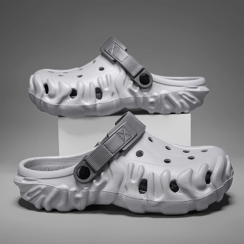 

Men's Summer Casual Breathable Lightweight Sandals Trendy Running Shoes Comfortable Slip-On EVA Flat Sandals for Beach Wear