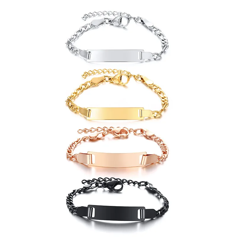

Women Bracelet Personalized Engrave Name Date Bracelets for New Mom Baby Stainless Steel Adjustable Mesh Chain Baby Baptism Gift