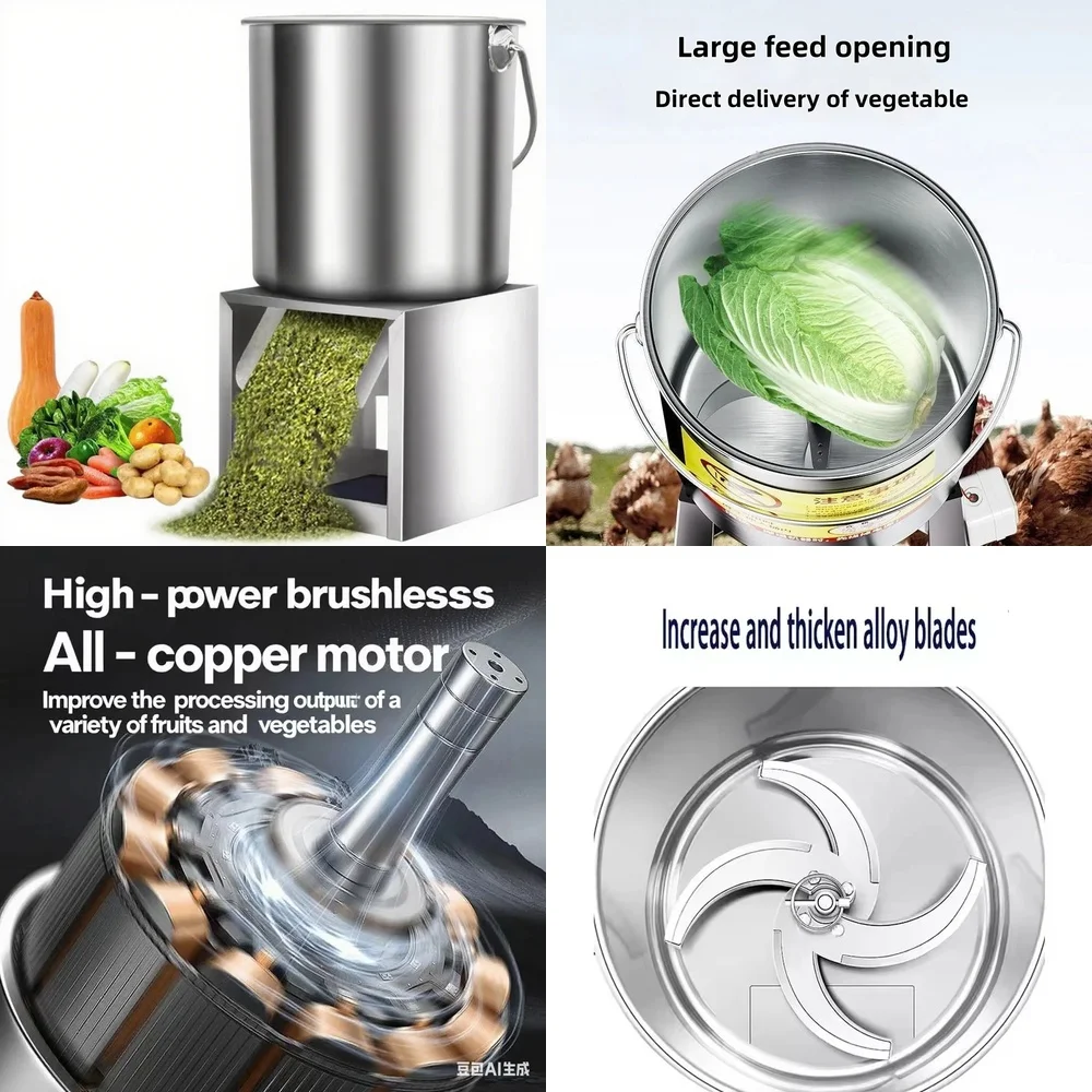 

(1125) Домашняя овощерезка-измельчитель из нержавеющей стали, бочкообразная модель, для измельчения кормов, конкурентная цена, терка для овощей