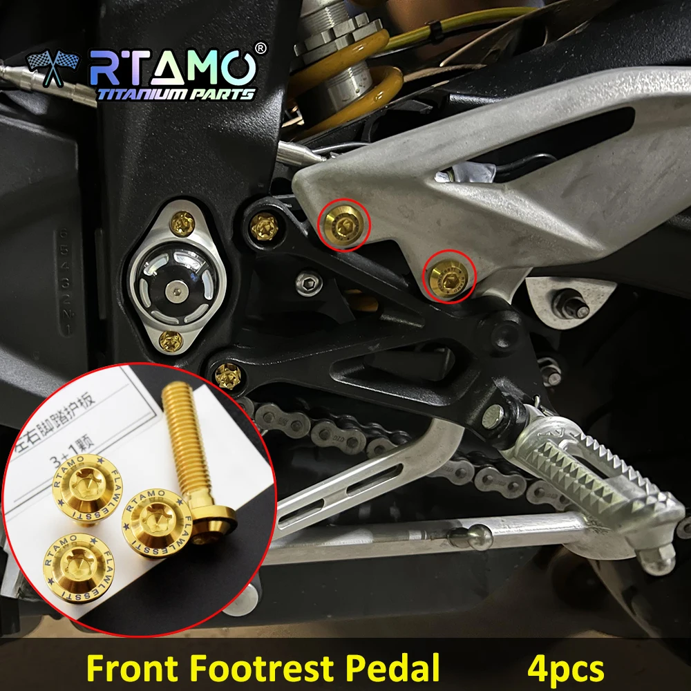 RTAMO Gr5 Titanium Bolt Nut Washer Rear Oil Tank Rear Pump Clutch Screw for Triumph Street Triple 765RS Motorcycle Parts