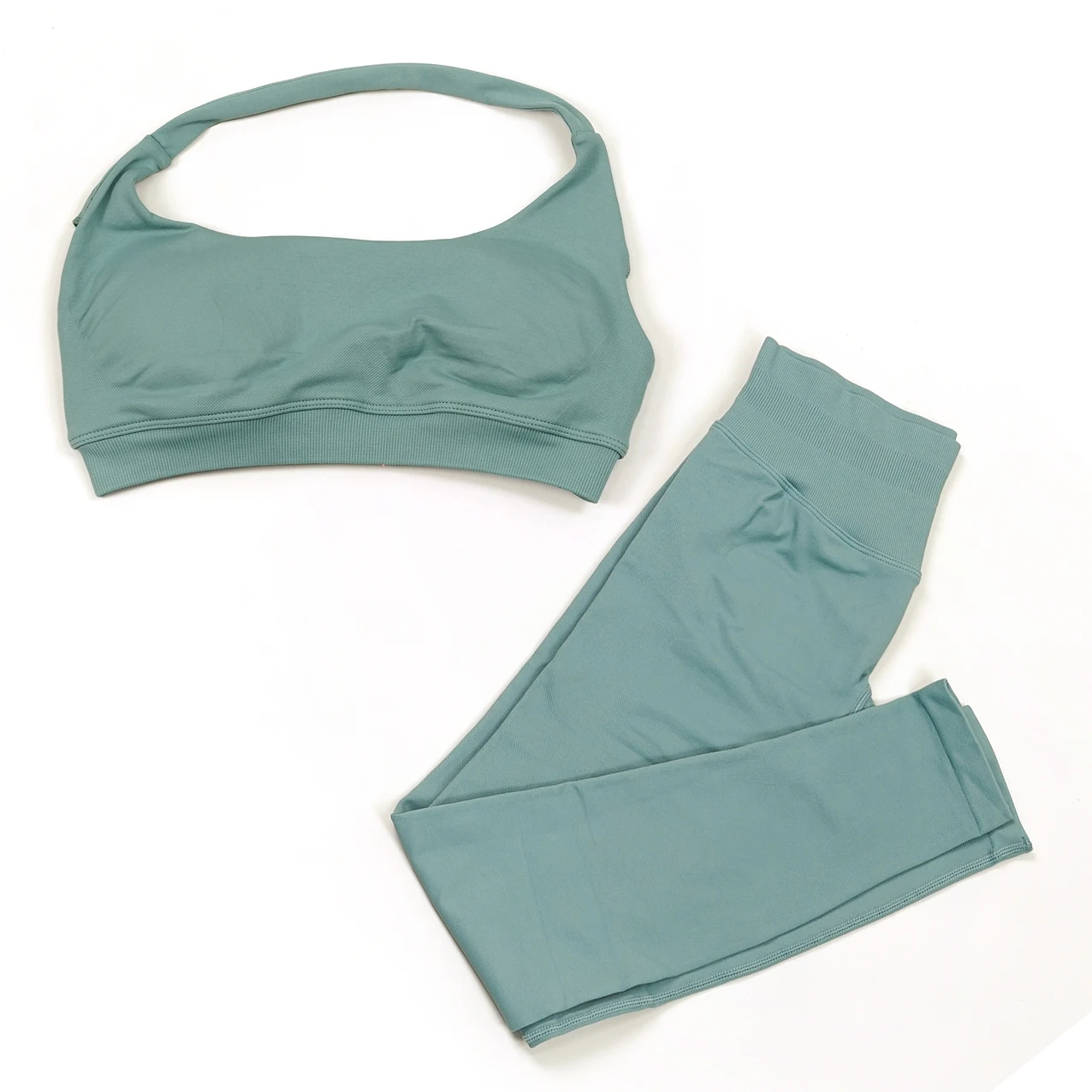 Mileegirl عالية دعم النساء اليوغا السراويل مجموعات سلس 2 قطعة الرياضة الرسن الصدرية مجموعة الدافئة قطب بعقب الصالة الرياضية طماق الجوارب القمم