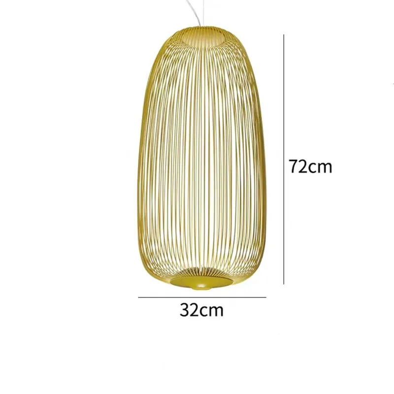 Italiaanse Hanglamp Minimalistische Vogelkooi Hanglamp Designer Foscarini Spaken 1/2 Licht Indoor Home Decor Trapverlichting