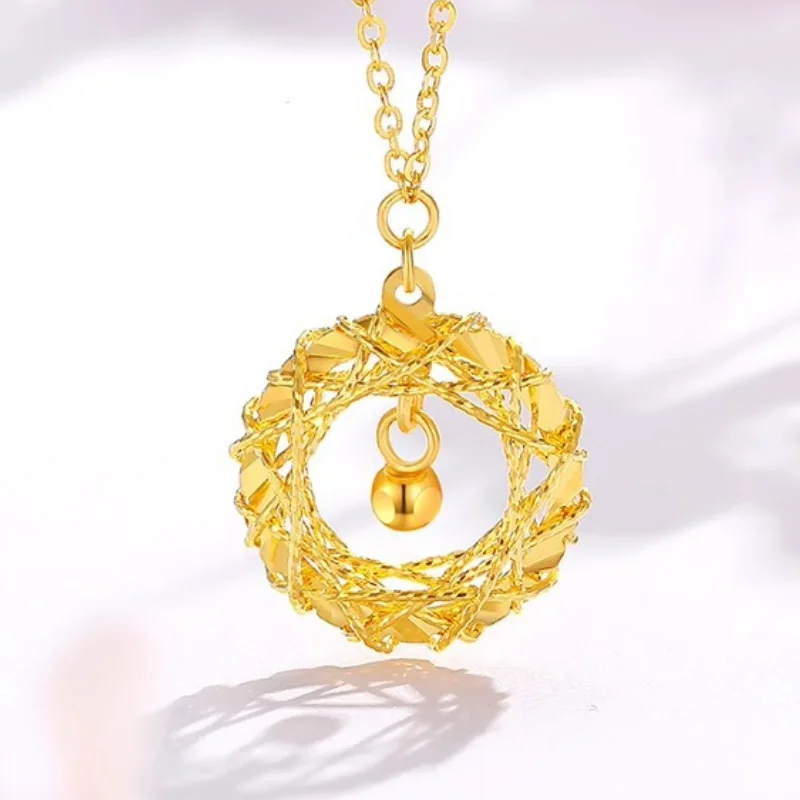 collar-con-colgante-de-oro-999-y-plata-diseno-de-red-de-ensueno-tejida-colgante-mobius-moderno-y-para-uso-diario