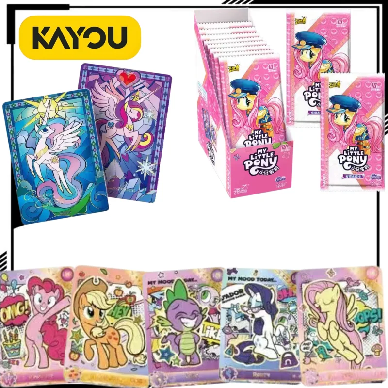 KAYOU Oficial My Little Pony Twilight Sparkle Pack Serie 4, Tarjeta Coleccionable Pinkie Pie, Mercancía de Anime, Caja Sellada