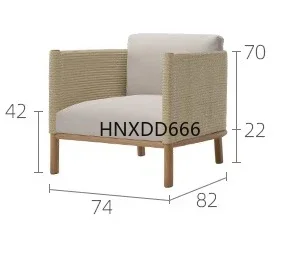 Outdoor rattan garden sofa large apartment rain and sun protection