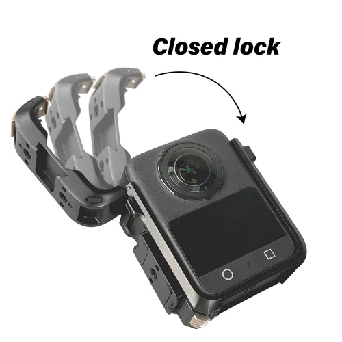 Imagen 2 del producto Caja de metal para accesorios DJI Osmo 360, jaula de cámara de aluminio con soporte de expansión múltiple, marco protector de bloqueo de seguridad Osmo360
